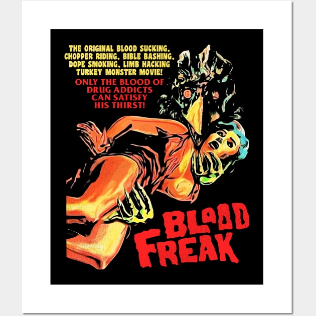 Blood Freak - 70s Cult Classic Thanksgiving Horror Movie Wall Art by darklordpug